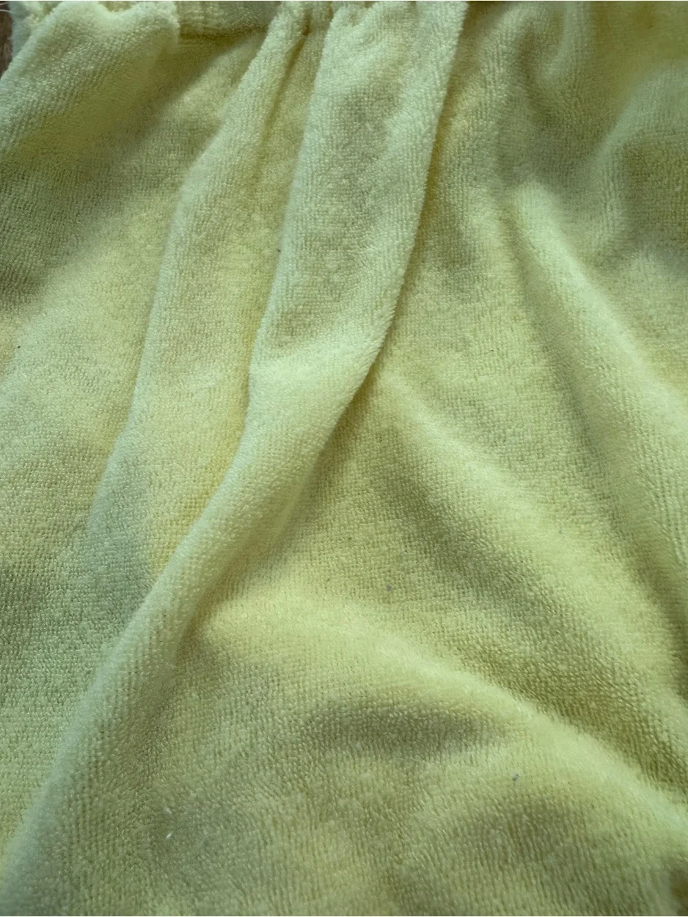 Source Unknown Yellow Terry Diaper Romper with Duck Embroidery